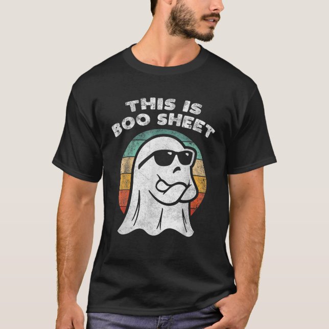Camiseta Esta Es La Hoja De Bote Gafas De Sol Retro Hallowe (Anverso)