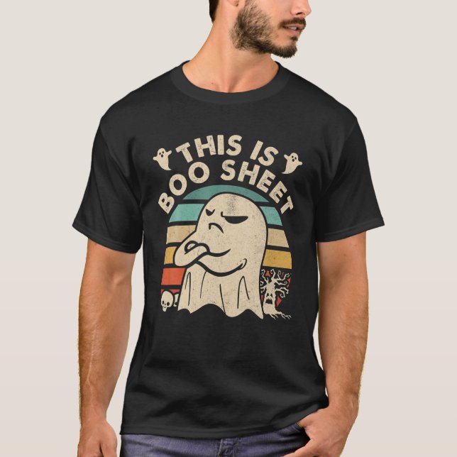 Camiseta Esta Es La Hoja De Fantasma Retro Disfraz De Hallo (Anverso)