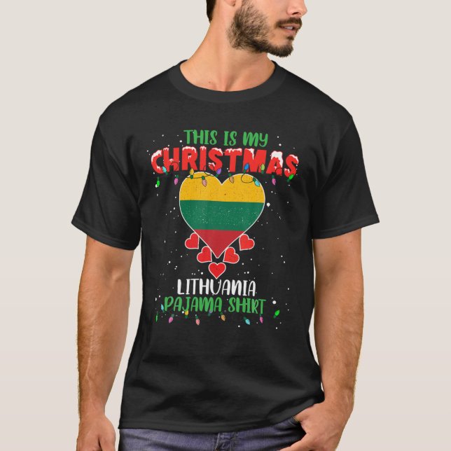 Camiseta Esta Es La Luz De Mis Navidades Ama La Bandera De  (Anverso)
