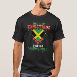 Camiseta Esta es la luz de mis Navidades ama la bandera de 