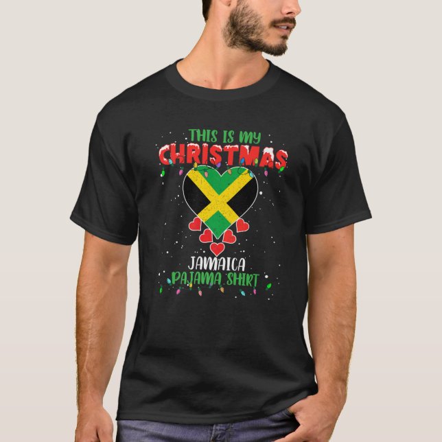 Camiseta Esta es la luz de mis Navidades ama la bandera de  (Anverso)