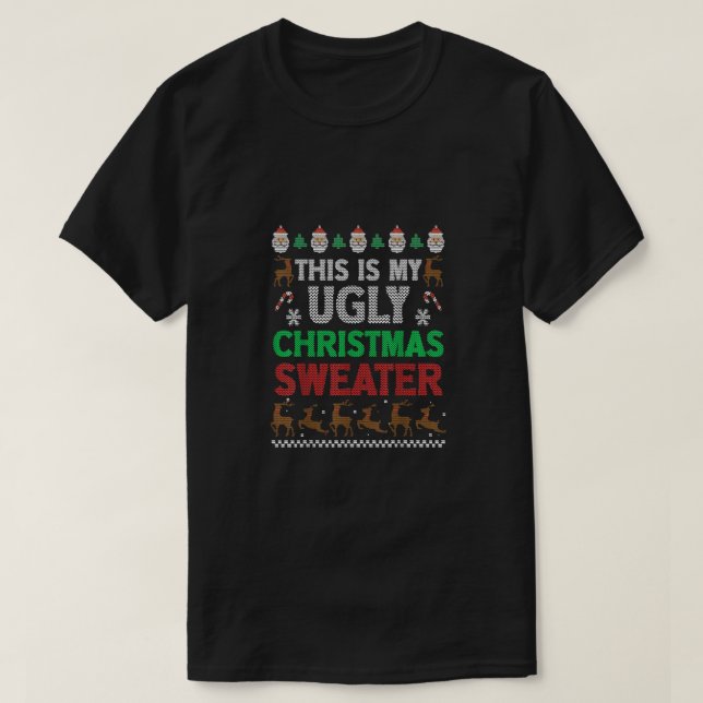 Camiseta Esta es la luz de navidad de mis Navidades feos (Diseño del anverso)