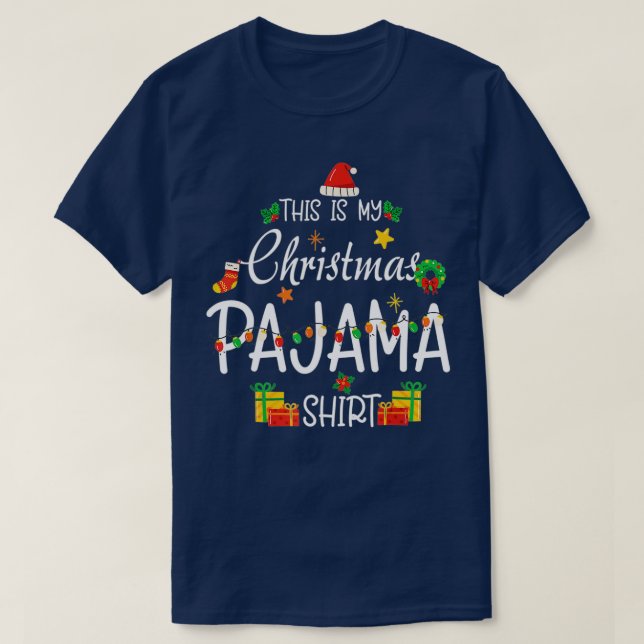 Camiseta Esta es la luz de Navidad de mis Navidades Pajama  (Diseño del anverso)