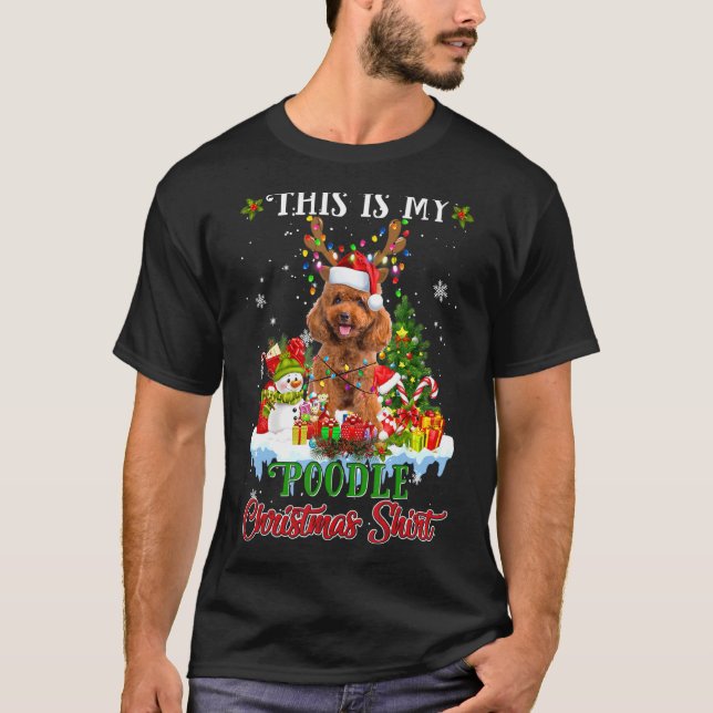 Camiseta Esta Es La Navidad De Mi Caniche  Perro Divertido  (Anverso)