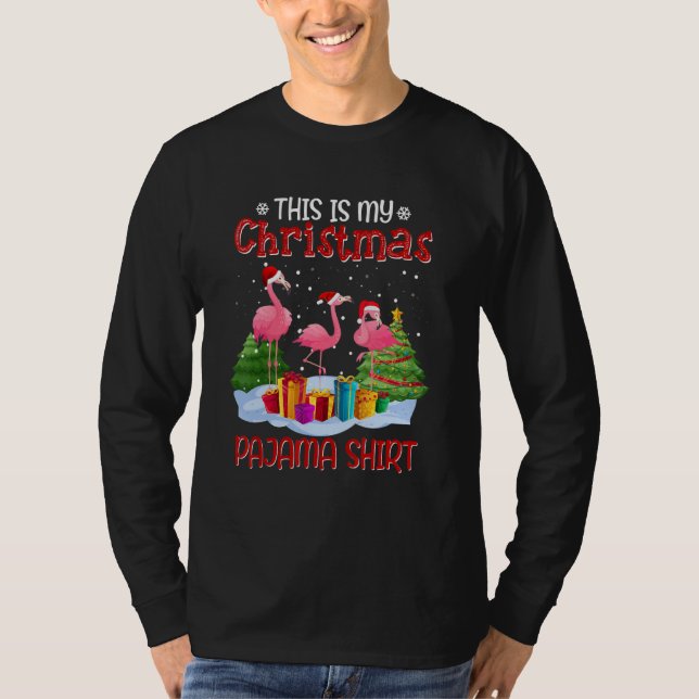 Camiseta Esta es la Navidad de mi familia Navidades Pajama  (Anverso)