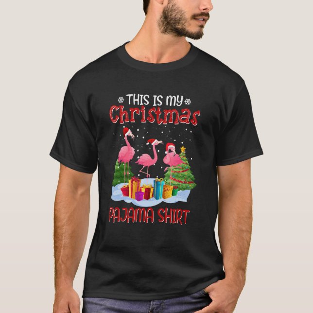 Camiseta Esta es la Navidad de mi familia Navidades Pajama  (Anverso)