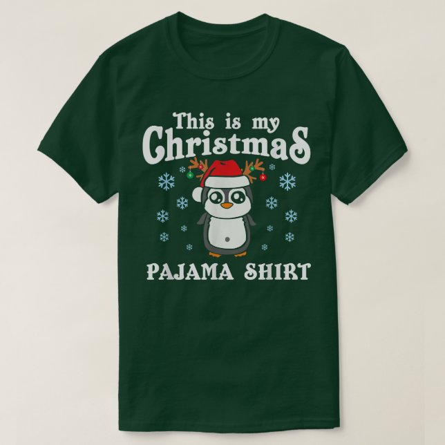 Camiseta Esta es la nieve del sombrero de pajama de mis Nav (Diseño del anverso)