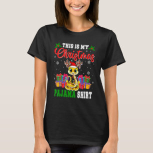 Camiseta Esta es la serpiente reno Pajama Santa de mis Navi