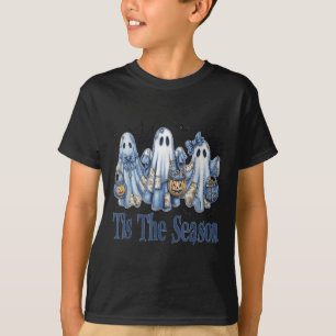 Camiseta Esta Es La Temporada Azul Patchwork Ghost Pumpkin