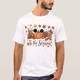 Camiseta Esta Es La Temporada Cae Calabaza Café Fútbol T-Sh