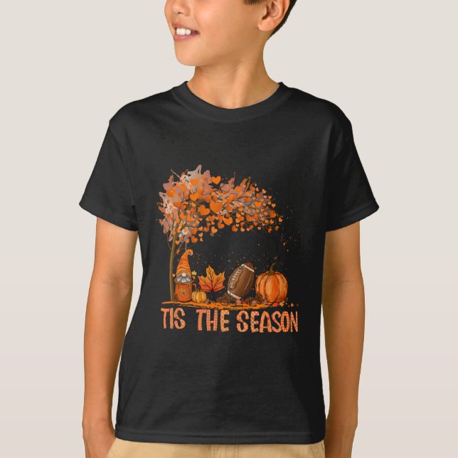 Camiseta Esta es la temporada de brompkin spice futbol otoñ (Anverso)