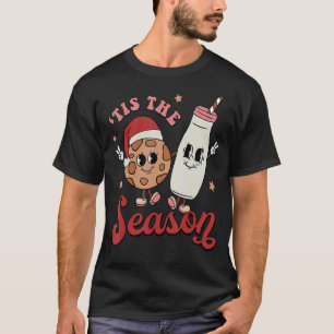 Camiseta Esta Es La Temporada De Cookies Milk Santa Hat Nav