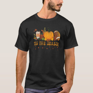 Camiseta Esta Es La Temporada De Halloween Calabaza Fútbol
