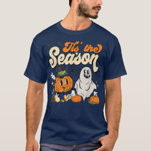 Camiseta Esta es la temporada de la calabaza floral Fantasm