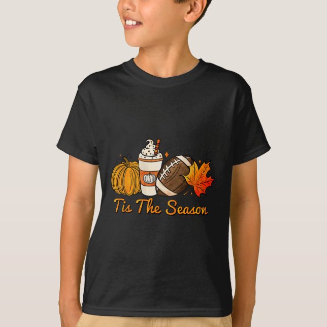 Camiseta Esta es la temporada de la hoja de calabaza Latte  (Anverso)