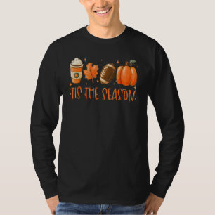 Camiseta Esta es la temporada de la hoja de calabaza Latte