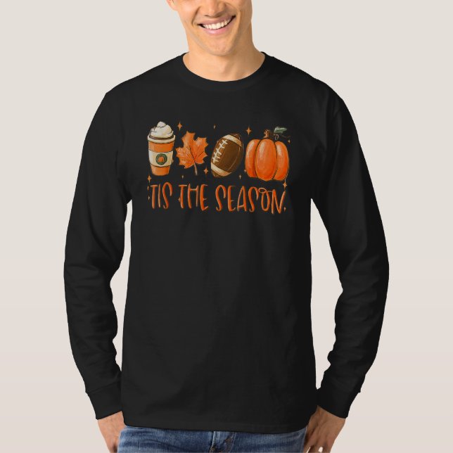 Camiseta Esta es la temporada de la hoja de calabaza Latte  (Anverso)
