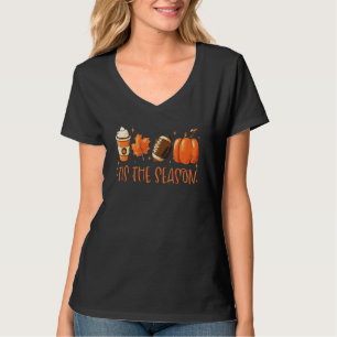 Camiseta Esta es la temporada de la hoja de calabaza Latte