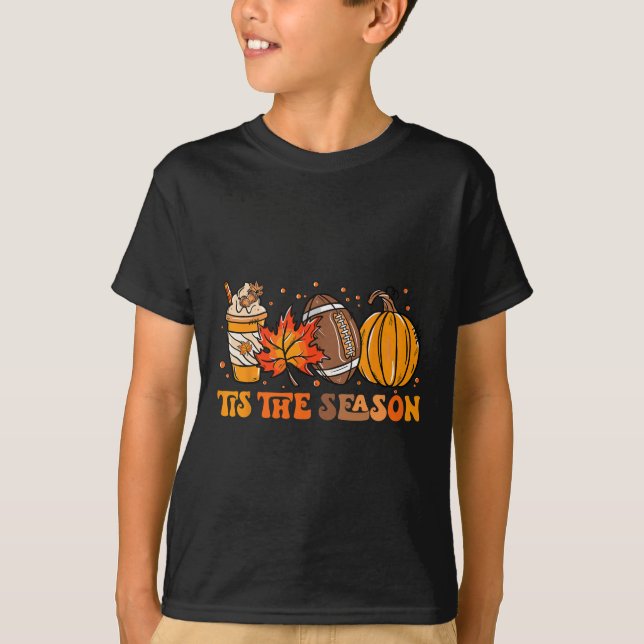 Camiseta Esta es la temporada de la hoja de calabaza Latte  (Anverso)