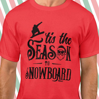 Camiseta Esta es la temporada de snowboard Santa Graphic Me