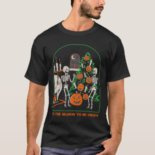 Camiseta Esta Es La Temporada En Que La Calabaza De Skeleto