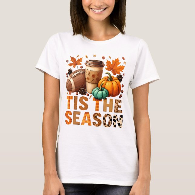 Camiseta Esta es la temporada Herbstzeit mit Football und K (Anverso)
