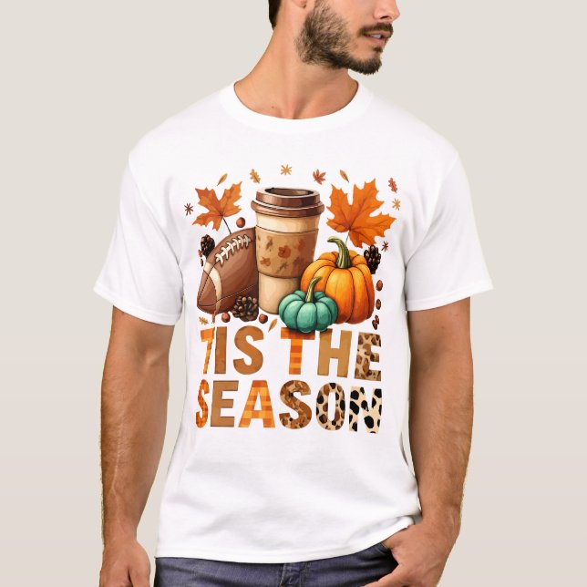 Camiseta Esta es la temporada Herbstzeit mit Football und K (Anverso)