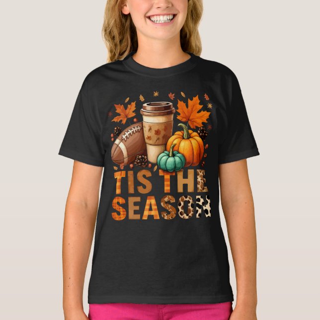 Camiseta Esta es la temporada Herbstzeit mit Football und K (Anverso)