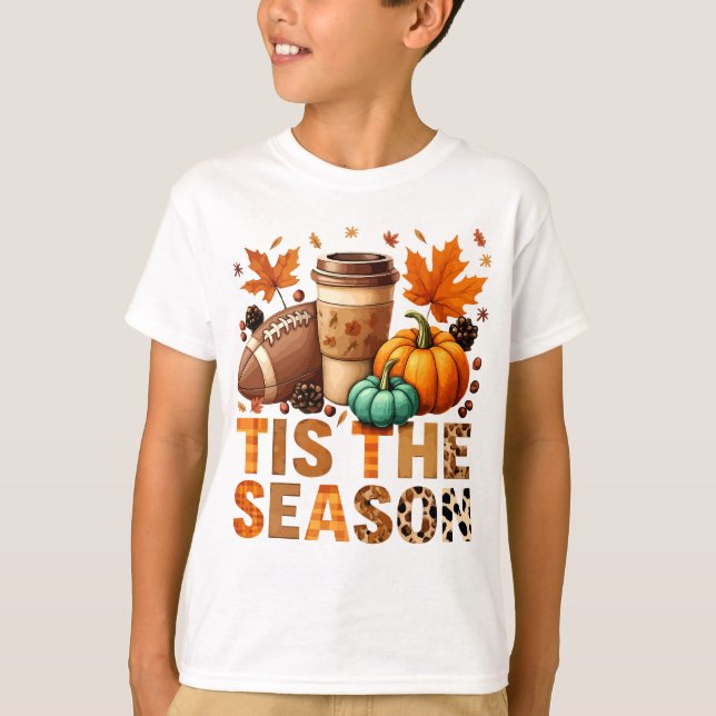 Camiseta Esta es la temporada Herbstzeit mit Football und K (Anverso)