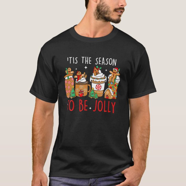 Camiseta Esta Es La Temporada Para Ser Jolly Hot Cocoa Navi (Anverso)