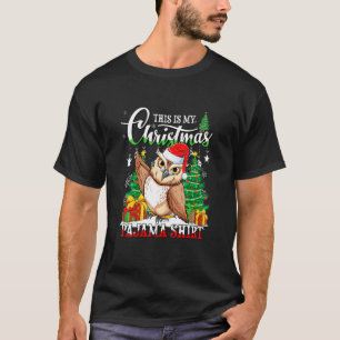 Camiseta Esta Es La Vida De Mi Navidad Pajama Owl En Árbol 