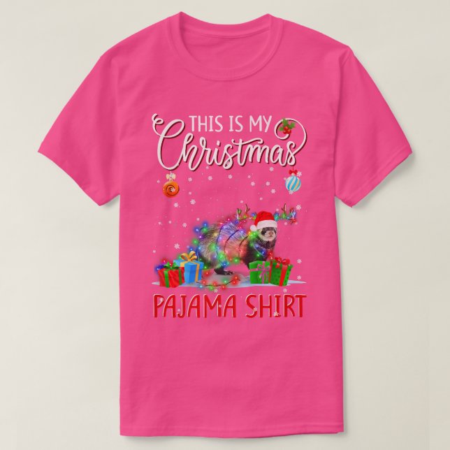 Camiseta Esta es la vida de mis Navidades Pajama Ferrets Na (Diseño del anverso)