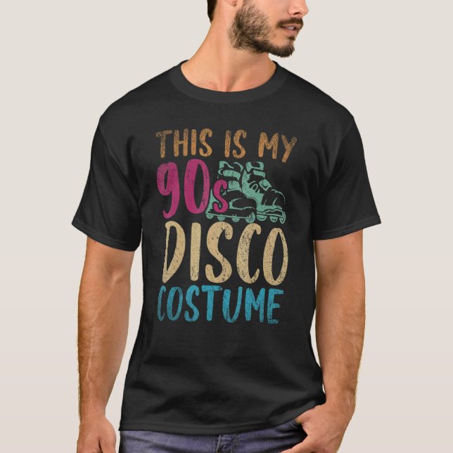 Camiseta Esta es mi 90s Disco Costume Fiesta de música Retr (Anverso)