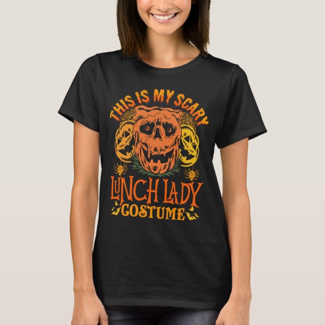 Camiseta Esta es mi asusta dama de almuerzo disfrazada Hall (Anverso)