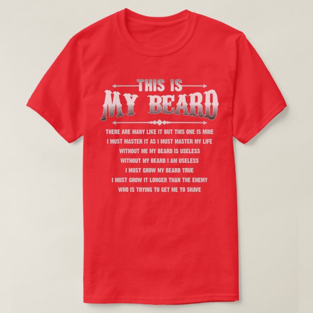 Camiseta Esta Es Mi Barba. Hay Muchos Como Padre Gif (Diseño del anverso)