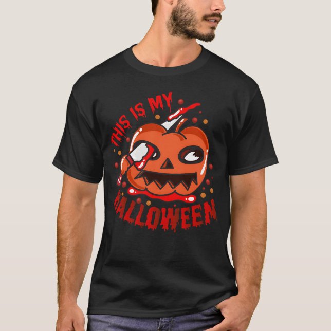 Camiseta Esta es mi calabazas Halloween 2022 b (Anverso)