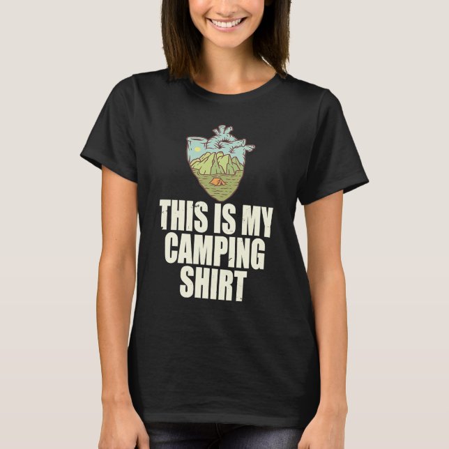 Camiseta Esta es mi Camping Camp Camper Hombres Mujeres Niñ (Anverso)
