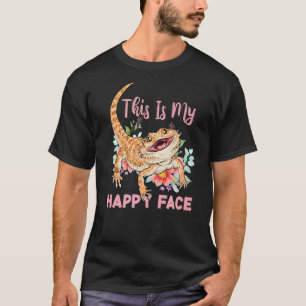 Camiseta Esta es mi cara feliz Chicas de dragón con barba