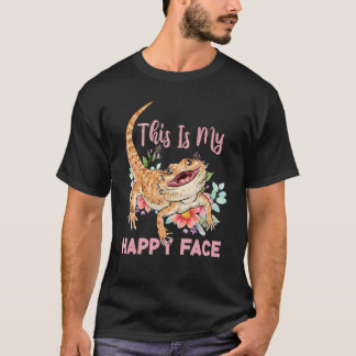 Camiseta Esta es mi cara feliz Chicas de dragón con barba