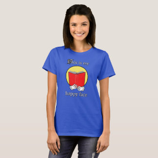 Camiseta Ésta es mi cara feliz - emoji que lee un libro