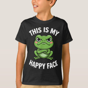 Camiseta Esta Es Mi Cara Feliz Humor De Rana Enfadada Diver