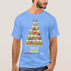 Camiseta Esta es mi cerveza bebiendo Navidades Pajama Beer 