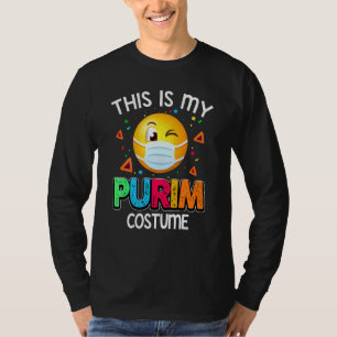 Camiseta Esta es mi disfraz de Purim Divertida Máscara Judí