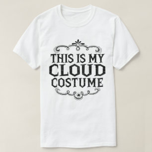Camiseta Esta es mi disfraz nublado de Halloween perezoso