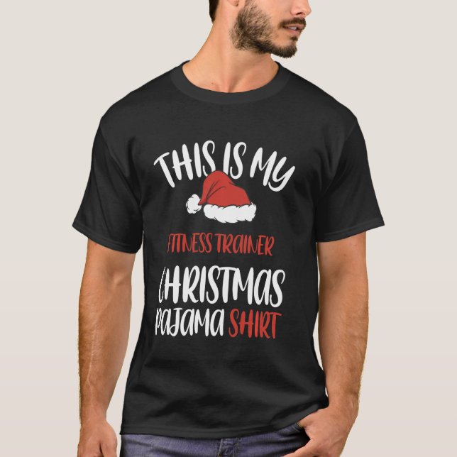 Camiseta Esta es mi entrenadora de fitness Navidades Pajama (Anverso)
