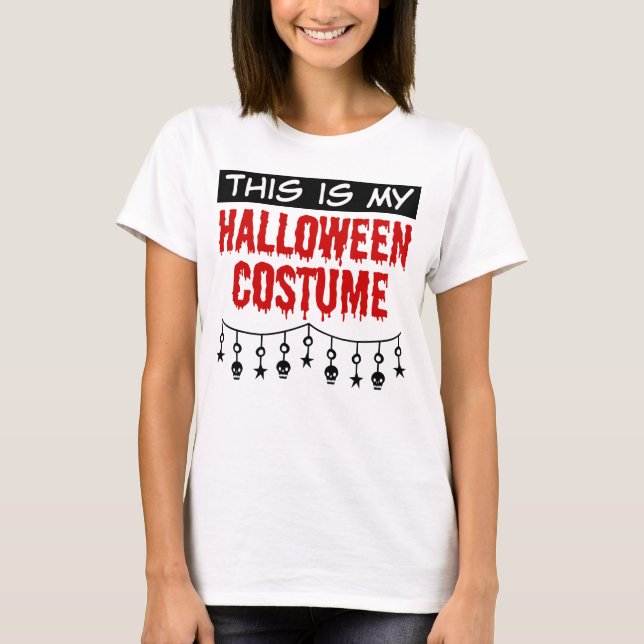 Camiseta Esta es mi estafa de disfraces de Halloween (Anverso)