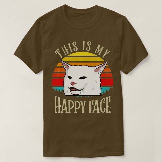 Camiseta Esta Es Mi Face Feliz... Smudge The Cat Premium (Diseño del anverso)