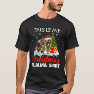 Camiseta Esta Es Mi Familia De Navidades Pajama Raccoon