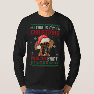 Camiseta Esta Es Mi Fea Pijama De Navidad Perro Boxer