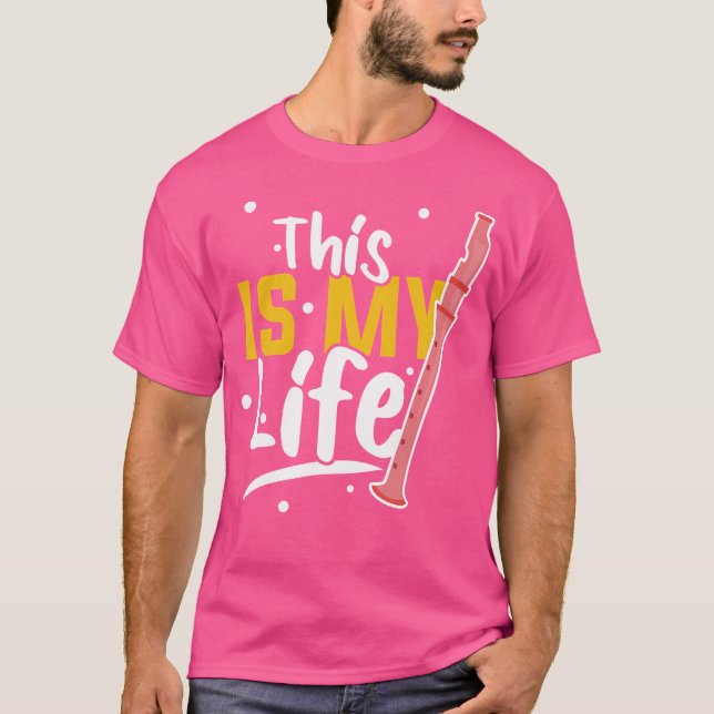 Camiseta Esta Es Mi Flauta De Vida (Anverso)